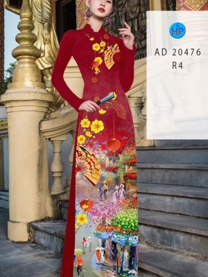 Vải Áo Dài Phong Cảnh Tết AD 20476 26